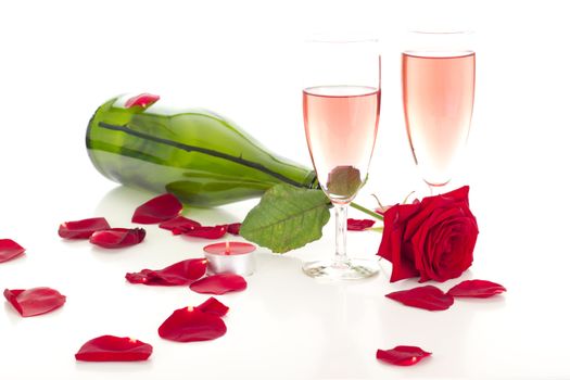 Preparing a romantic dinner
