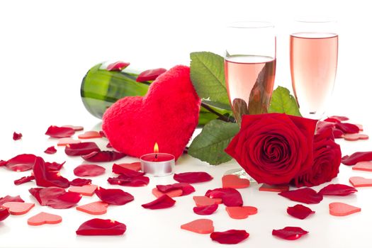 Preparing a romantic dinner