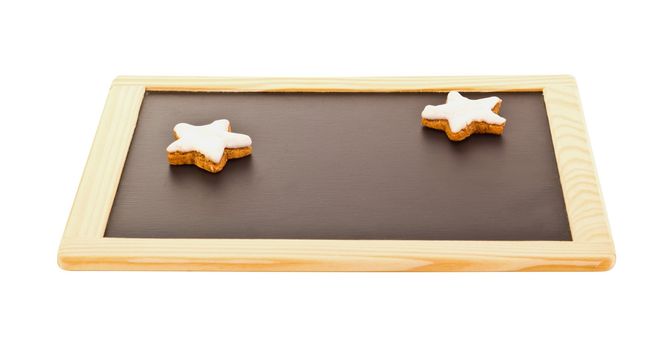 Stars on blackboard
