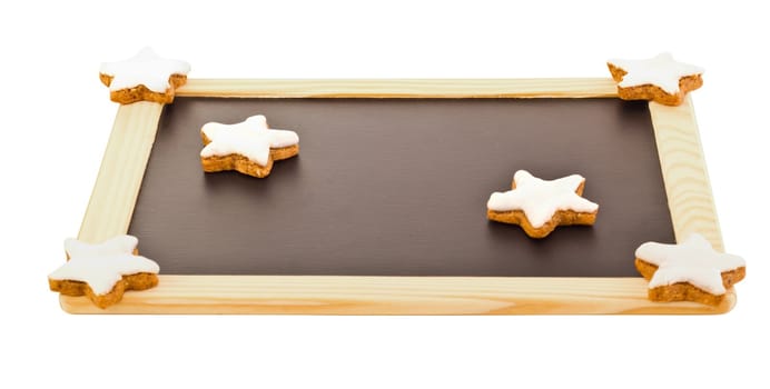 Stars on blackboard