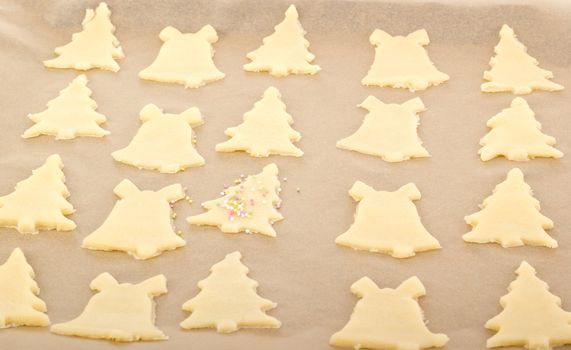 Baking cookies for christmas
