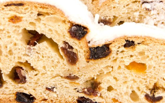 Closeup of a stollen