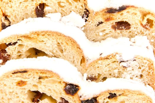 Closeup of a stollen