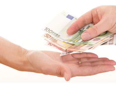 Giving somebody money