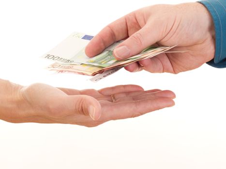 Giving somebody money