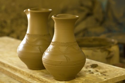 Earthenware Jug waiting to get dry