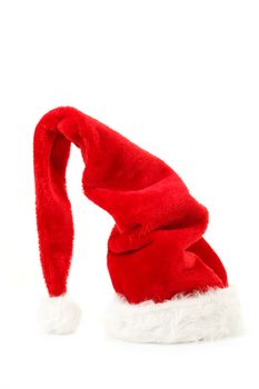 red santa hat isolated in white background 