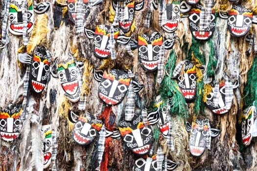 Colorful Thai ghost masks