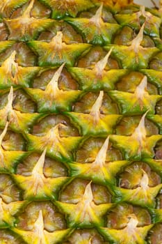 Texture Ripe Pineapple Fruit,  closeup