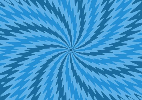 Illustration of a blue star burst with Zig Zag effect