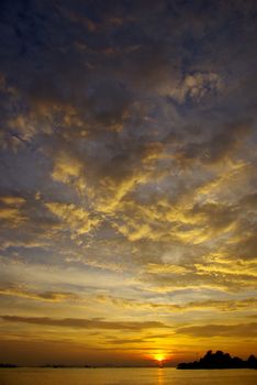 Nice sunset sky with nice cloud