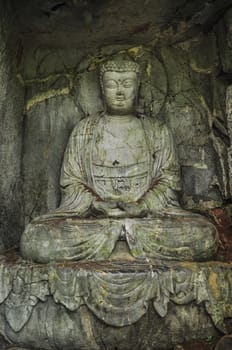 Buddhist carvings in Feilai Feng Caves, Hangzhou, China