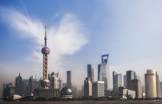 Panorama of Shanghai, Pudong, China