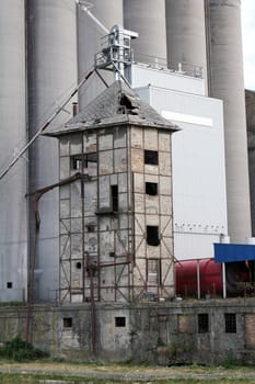 industry zone with old tower