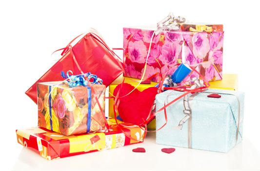 Beautiful and colorful gifts on the table