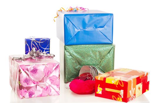 Beautiful and colorful gifts on the table