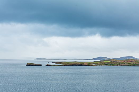 Landscape from lake Thingvallavatn in Iceland. Thingvellir National Park - famous Icelandic area.