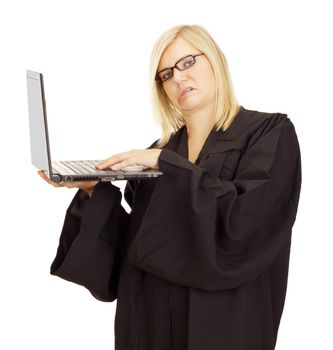 Lawyer working on the computer