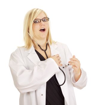 Medical doctor hearing a heartbeat