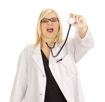 Medical doctor hearing a heartbeat