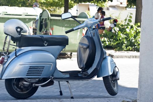 old italian scooter. vintage motorcycle 