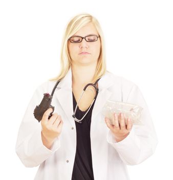 Medical doctor with a gun and drugs