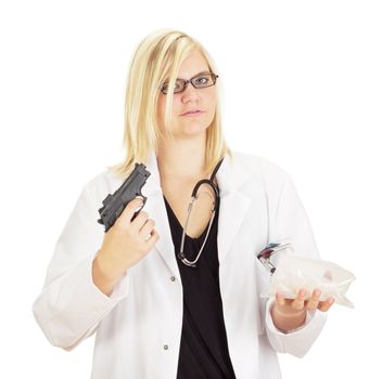 Medical doctor with a gun and drugs