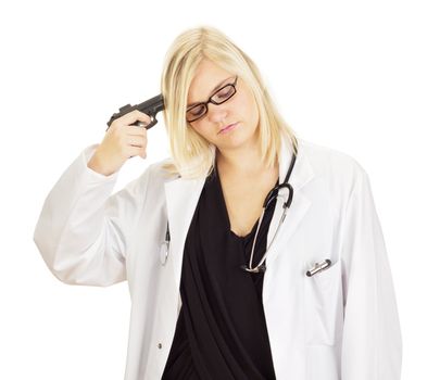 Medical doctor with a gun