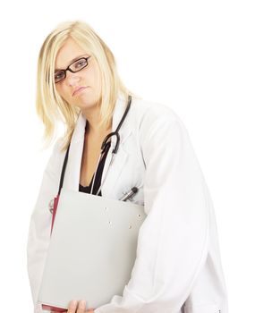 Medical doctor with a lot of work