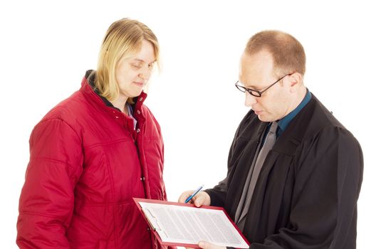 Lawyer consult with the client about an agreement