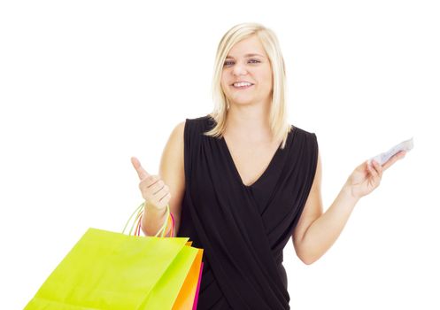 Businesswoman on a shopping tour