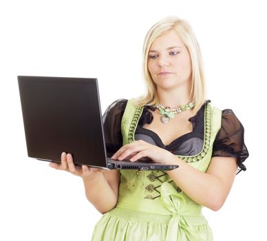Businesswoman working on her computer