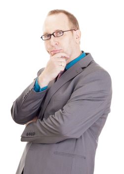 Businessman thinking about a new idea