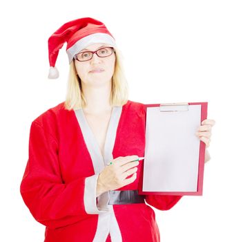 Santa claus with clipboard