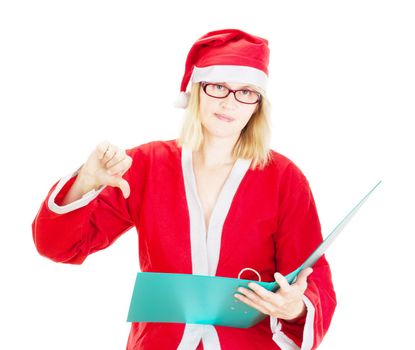Santa claus with wish list