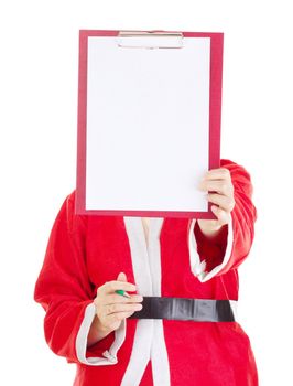 Santa claus with clipboard