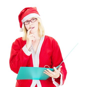 Santa claus with wish list