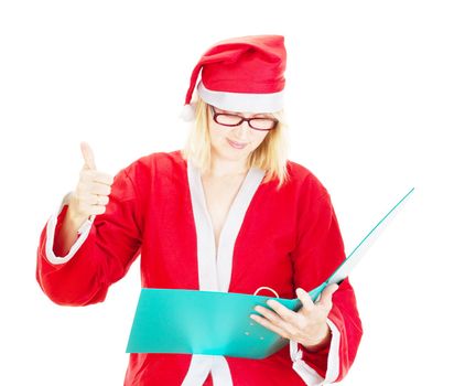 Santa claus with wish list