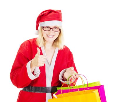 Santa claus with bags
