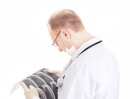 Medical doctor with radiograph