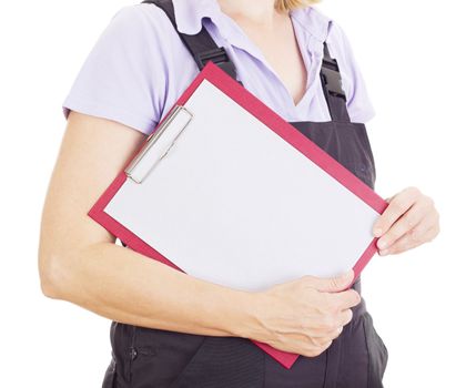 Craftsperson with clipboard