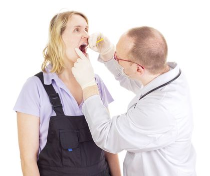 Medical doctor medicate patient