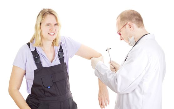 Medical doctor examines patient