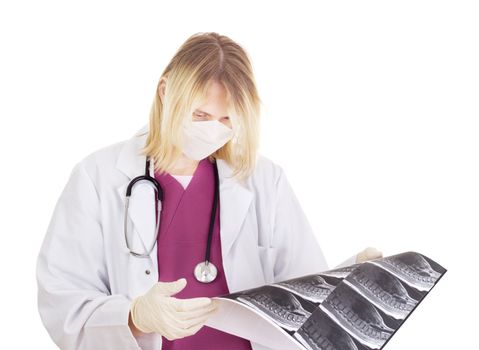 Medical doctor with radiograph