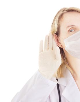 Medical doctor listening something