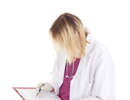 Medical doctor with clipboard