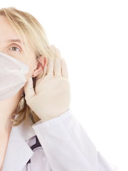 Medical doctor listening something