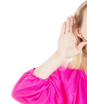 Woman listening to something
