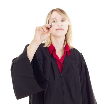 Lawyer with pen