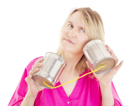 Person having a conversation